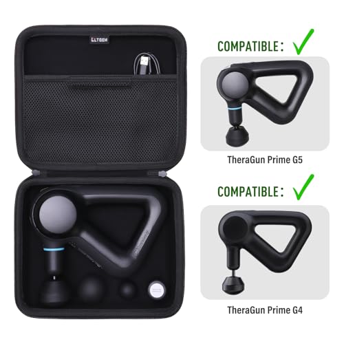 LTGEM Massage Case Compatible with TheraGun Prime G5 / G4 Tissue Therapy Massage Gun/Neck/Back/Leg/Shoulder Electric Percussion Massage Gun - Travel Protective Carrying Storage Bag, Black(Case Only) - view 3