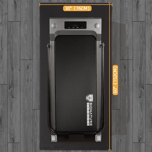 High Density Home Gym Treadmill Exercise Bike Equipment Mat, 1/4" Thick, 30" x 60" (2.5 x 5FT) - view 3