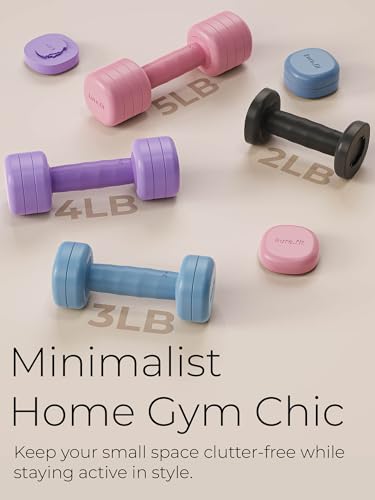 One-Twist Adjustable Dumbbell Set | 2LB 3LB 4LB 5LB Hand Weights for Women - view 5