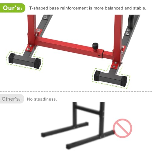 Adjustable Dip Bar Station, Home Gym Dip Stand - view 2