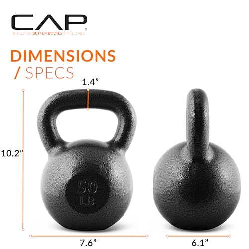 Cast Iron Kettlebell Singles & Sets, Wide Handle, Flat Base - view 4