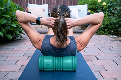 Grid Patented Multi-Density Foam Massage Roller for Exercise, Deep Tissue and Muscle Recovery-Relieves Muscle Pain & Tightness, Improves Mobility &Circulation, Teal, 13 Inch (Pack of 6) - view 4