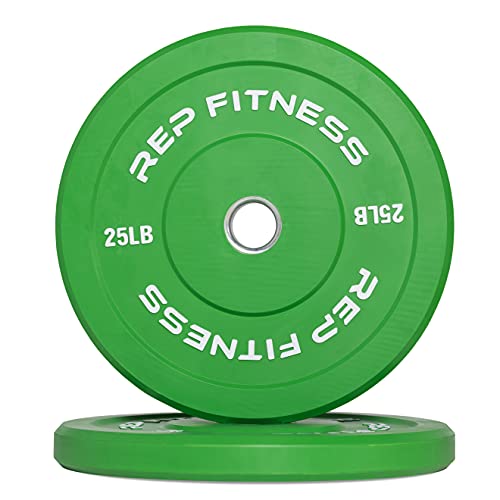 Color Bumper Plates LB Olympic Barbell Weights – Rubber Training Discs for Home Gym Strength Lifting, Low Bounce Durable, Weight Pairs & Sets 10 15 25 35 45 Pound Options