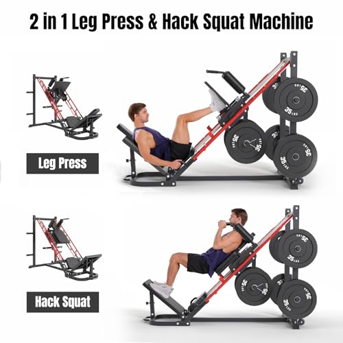 Leg Press Hack Squat Machine Combo for Home Gym, Upgraded Leg Press - view 2