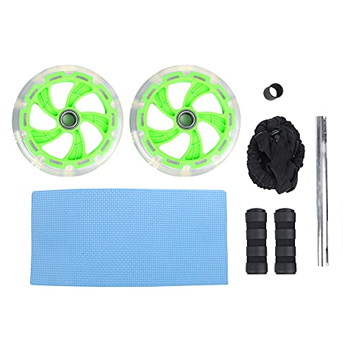 Fitness Roller with Bearing Abdominal Exerciser, Dual - Wheel Core Trainer with Pull Strap Set, Quiet ABS Wheels and Anti - Slip Foam Handles for Home Gym Waist Slimming