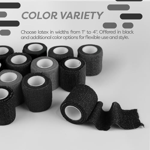 Sensi-Wrap Self-Adherent Bandage Rolls, Black, 30 Count, 1" x 5 yds - view 6
