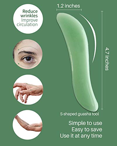 4 Pcs Gua Sha Massage Tools for Face and Body, Light Green - view 3