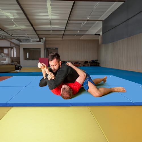 10x4 Feet 4-Panel Folding Gymnastics Mat – 2-Inch Thick Pad with Vinyl Surface and Carrying Handles for Tumbling, Yoga, Pilates, Home Workouts, and Martial Arts - view 6