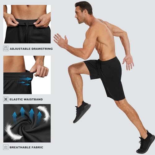 7 Pack Mens Athletic Shorts - Basketball Gym Running Workout - view 4
