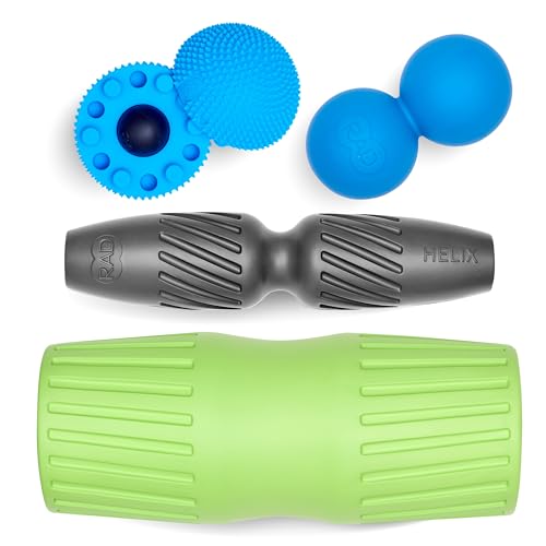 Back Relief Massage Set – Myofascial Release Bundle for Back Pain, Muscle Recovery, and Mobility - Includes Exercise Foam Rollers, XL Peanut Massage Ball, and Neuro Ball Foot Roller
