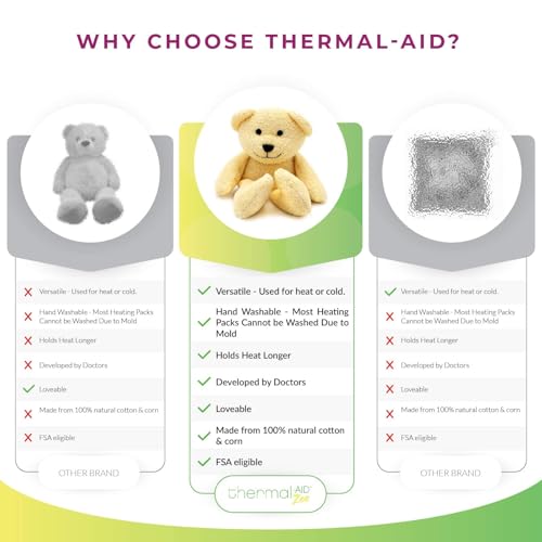 (Honey The Yellow Bear) – Washable Heating Pad & Ice Pack – Plush Hot/Cold Pack with Natural Corn Filling – Reusable Comfort - view 2
