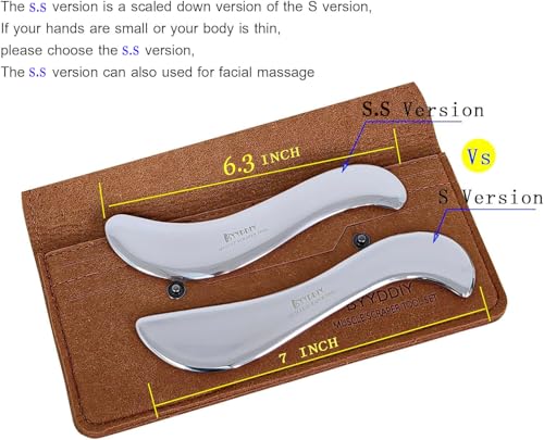 Non-Magnetic 304 Stainless Steel Gua Sha Muscle Scraper Tool for Scar Tissue,Muscle Scraping Tool for Massage Scraper,IASTM Tools for Physical Therapy, Soft Tissue Massage - view 3