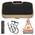 Vibration Plate Exercise Machine Vibration for Lymphatic Drainage Fitness Equipment for Strength Toning Premium Home Workout Equipment with 1-200 Speed Settings for Fitness (Gold)
