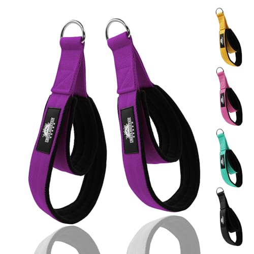 Thick Long Pilates Straps Double Loop D-Ring Non-Slip for Reformer