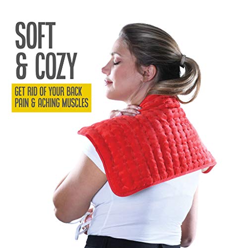 Heating pad - Electric Best for Back Pain and Cramps Relief 2 Hour auto Off Measures 24" X 12" Moist with Many Adjustable Setting Heats Fast - view 5