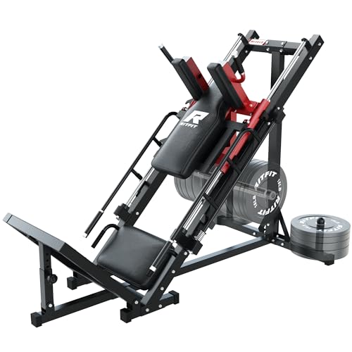 Leg Press Hack Squat Machine with Linear Bearing, 1200LB Capacity