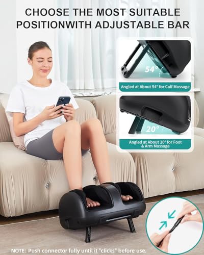 Foot Massager with Heat, FSA Eligible Shiatsu Foot and Calf Massager with Air Compression, APP & Panel Control, Rolling, Vibration and Heat, Foot Massage Machine for Home Relaxation - view 6