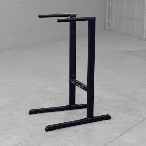 (GDIP59B) Dip Station - Heavy-Duty Steel Dip Bars with Slip-Proof Grips - Adjustable & Stable Pull-Up Stand for Strength Training - Powder Coated Fitness Equipment, Black - view 3