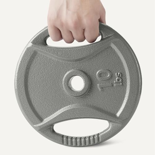 1-Inch Grip Weight Plates, Cast Iron, Strength Training, Home Gym - view 3