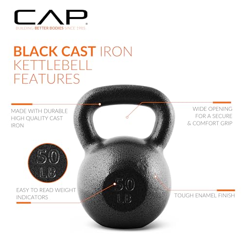 Cast Iron Kettlebell Singles & Sets, Wide Handle, Flat Base - view 3