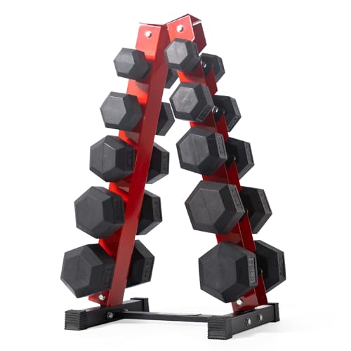 Rubber Coated Hex Dumbbell Weights Set for Home Gym
