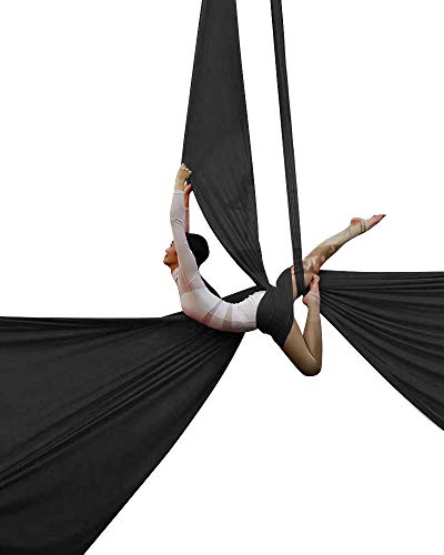 Durable Aerial Silks Starter Kit with 11-Yard Yoga Hammock & Hardware - view 2