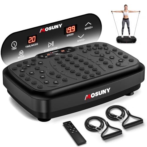 Vibration Plate for Lymphatic Drainage with 7 Modes, Vibration Plate Exercise Machine, Powerful 150W Motor, Speaker with Music, Full Body Workout with 199 Speeds for Women Men, 450 Lbs Capacity