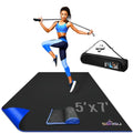 Large Exercise Mat – Extra Thick Non-Slip Workout Mat for Home Gym, Durable Shoe-Friendly Fitness Mat for Strength Training, Stretching, Cardio, and Balance Workouts (Multiple Sizes)