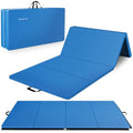 10x4 Feet 4-Panel Folding Gymnastics Mat – 2-Inch Thick Pad with Vinyl Surface and Carrying Handles for Tumbling, Yoga, Pilates, Home Workouts, and Martial Arts