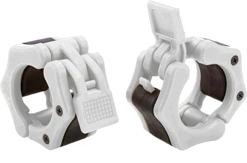 USA made Olympic barbell collar 2 inch quick release pair of locking 2" pro weight bar plate locks clamp clips for workout weightlifting fitness training - view 2