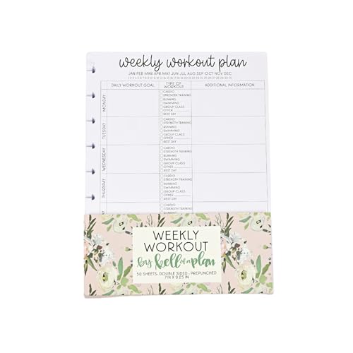 Kellofaplan Fitness Bundle with 12-Month Undated Planner, Sticker Book and Weekly Workout Sheets, Goal Tracking - view 2