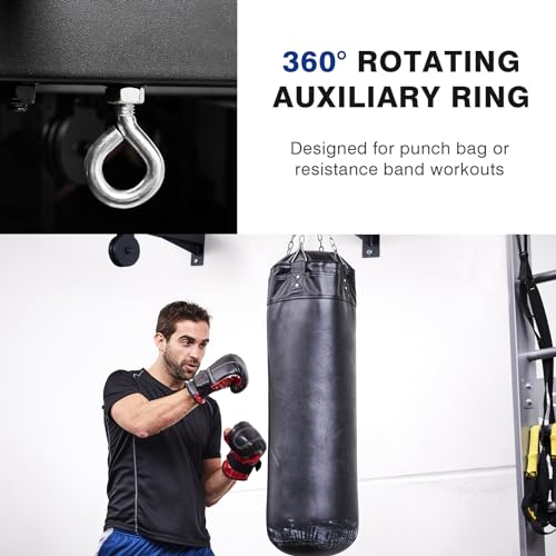 Multifunctional Wall Mounted Pull Up Bar with Pulley System, 48" and 16"/24" Multi-Grip Chin Up Bar, Cable Pulley Attachments Included, Perfect for Upper Body Workouts - view 6