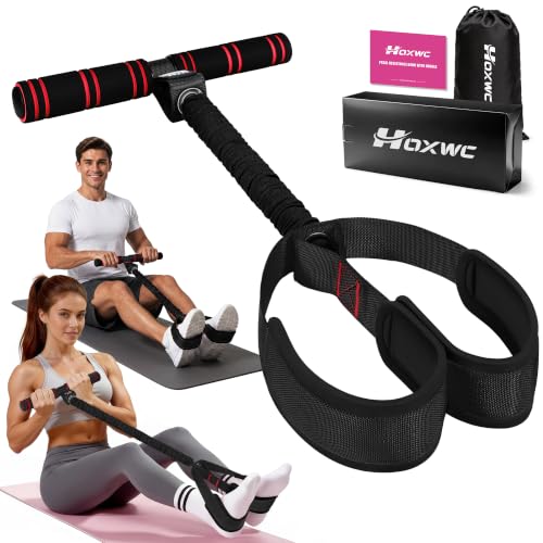 Multifunction Pedal Resistance Band with Handle, 50LBS Foot Pedal Resistance Bands for Core/ABS, Arm, Waist, Abdomen, Leg Workout, Portable Sit Up Exercise Equipment for Women