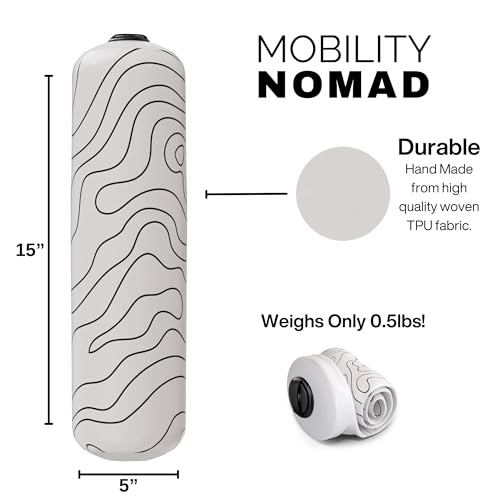 Inflatable Travel Foam Roller, 15 x 5 in, Topo Gray - view 5