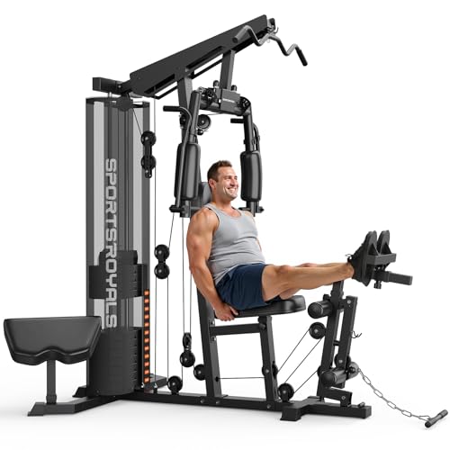 Home Gym, Multifunctional Workout Station with Leg Press