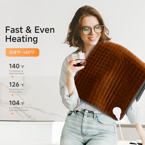 17"x33" Heating Pad for Back Pain Relief, Extra Large Electric Heat Pads - view 3