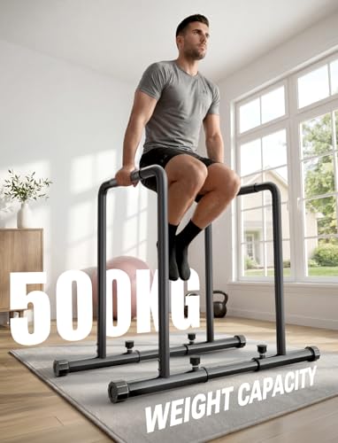 Adjustable Dip Bar- 1100LBS Dip Station Portable Functional Fitness - view 2