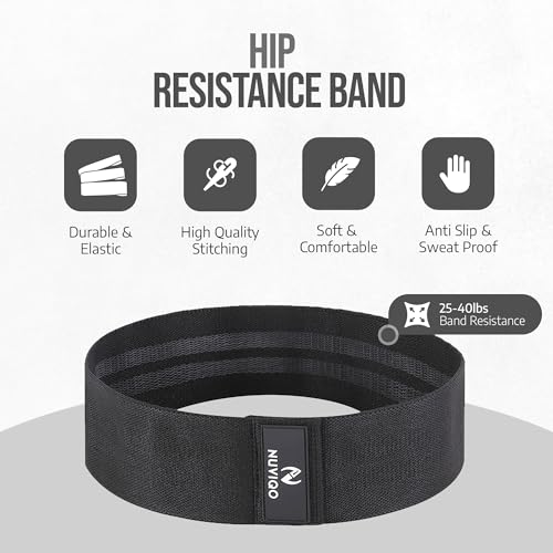 9 Pcs Gym Accessories Set Featuring Barbell Pad with 2 Safety Straps - 2 Ankle Straps for Cable Machine - 2 Weight Lifting Straps - Hip Resistance Band - Carry Bag for Hip Thrust Pad - view 5