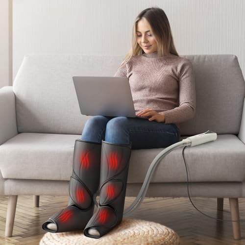 Leg Massager with Heat, Compression Device for Legs, Heated Compression Boots Foot Calf Massage Machine Foot and Leg Pumps Massager - view 2