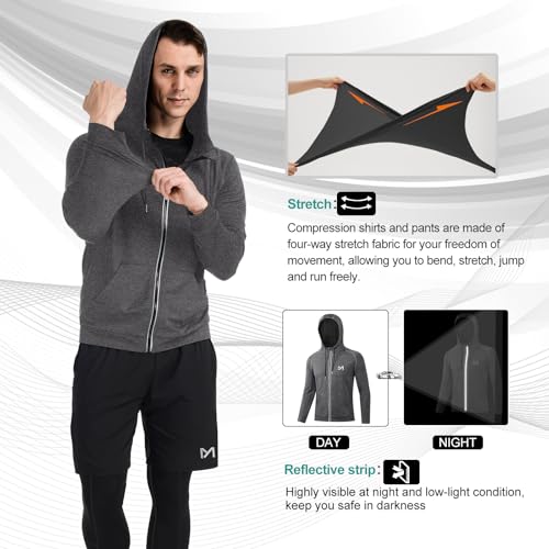 5pcs Men's Compression Sets, Pants, Shirt, Shorts Running Jacket - view 4