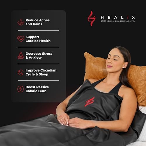 Infrared Sauna Blanket - Zero EMF Portable Sauna for Detox, Recovery & Wellness - 10,000-Strand Far Infrared Carbon Fiber Heating, Adjustable 77-176°F | Hook-and-Loop Closure - view 2
