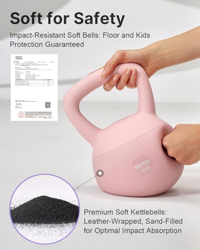 Soft Kettlebell,Kettlebell Anti-Slip Grip Weight for Home Workouts, Kettlebells Set Strength and Safety Guaranteed - view 2