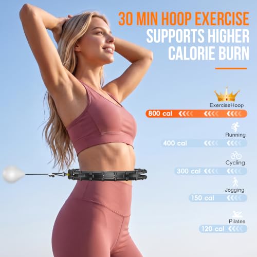 Weighted Infinity Fitness Hoop with Silent 24 Detachable Parts, 47 Inch - view 4