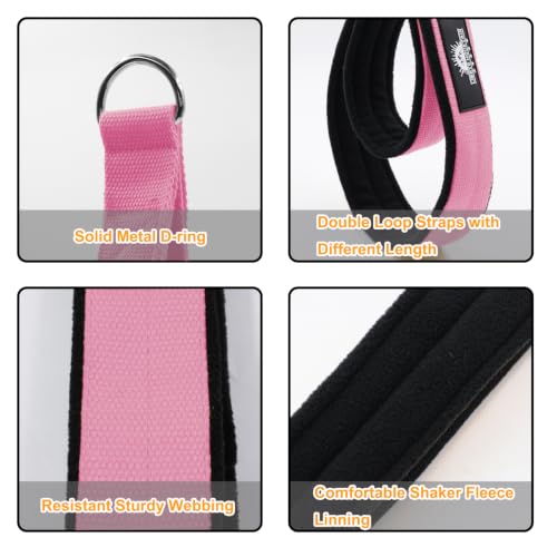 Thick Long Pilates Straps Double Loop D-Ring Non-Slip for Reformer - view 4