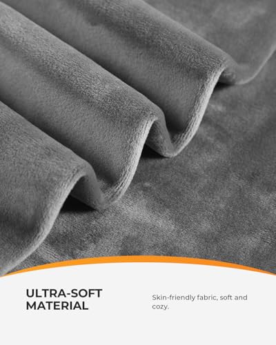 Heating Pad Cover, Crystal Velvet Cover for 12'' x 24'' Heating Pad, Soft Replacement Cover, Washable Cover for Electric Heating Pad, Cover ONLY, Gray - view 4