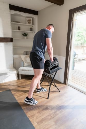 Large Compact Stand | Folds flat for easy storage, effective for quick weight changes during your workout - view 2