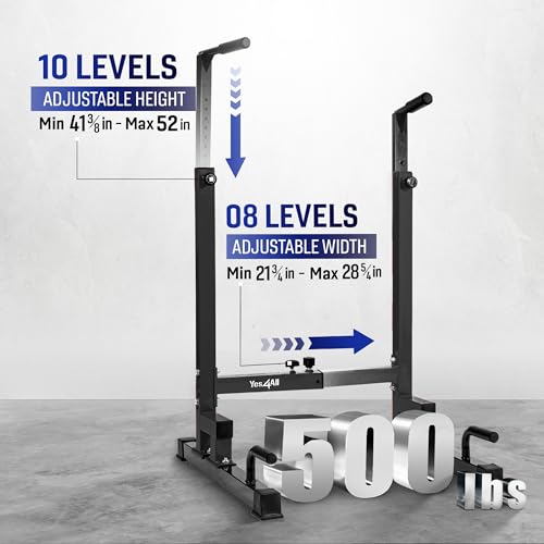 Adjustable Dip Stand with Push-Up Handles, 500 lb Capacity - view 2