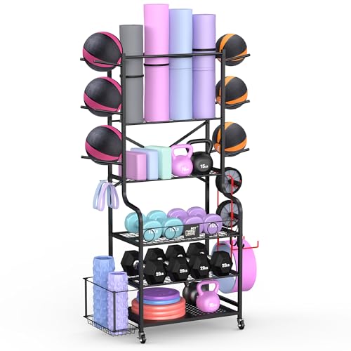 Home Gym Rack for Dumbbells, Yoga Mats and Workout Equipment