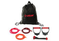 Variable Resistance Trainer Kit with Adjustable Resistance Level Bands for More Workout Options - Includes Triple Grip Handles, Door Anchor, Three 5ft Exercise Tubes and Carry Bag