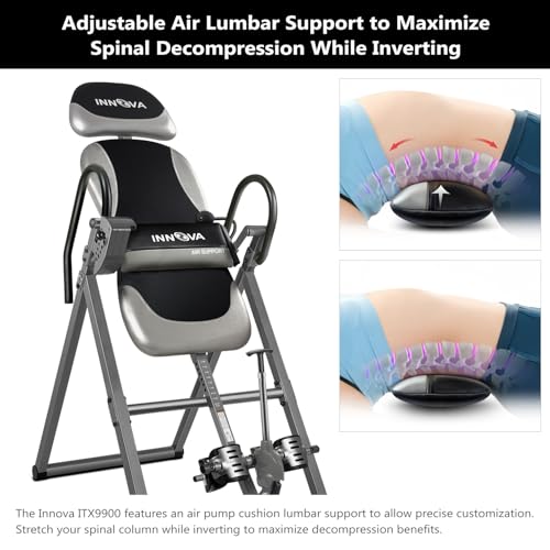Innova ITX9900 Inversion Table with Air Lumbar Support, Black/Gray - view 3